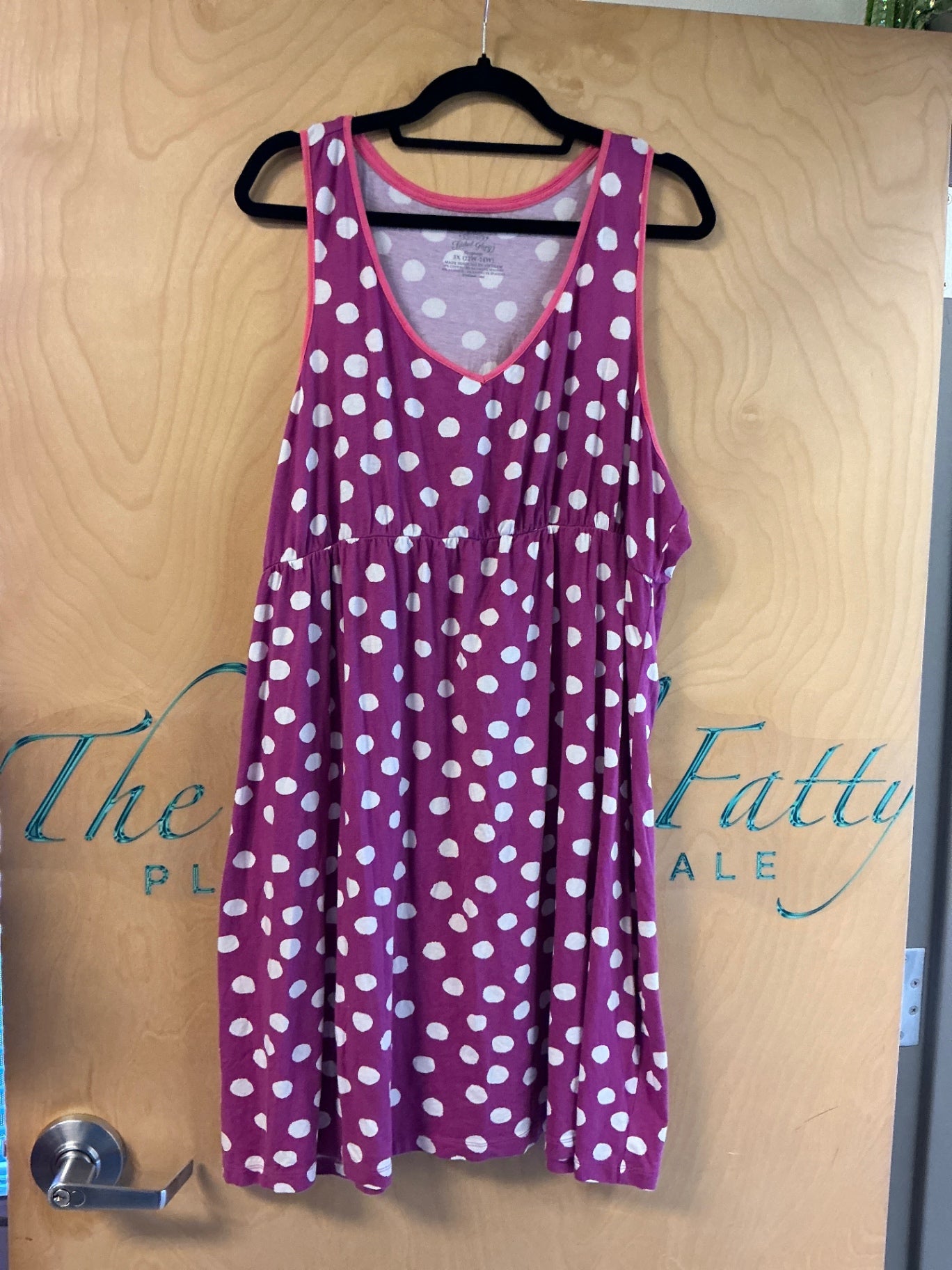Faded Glory Dress - Pink and white - 3X