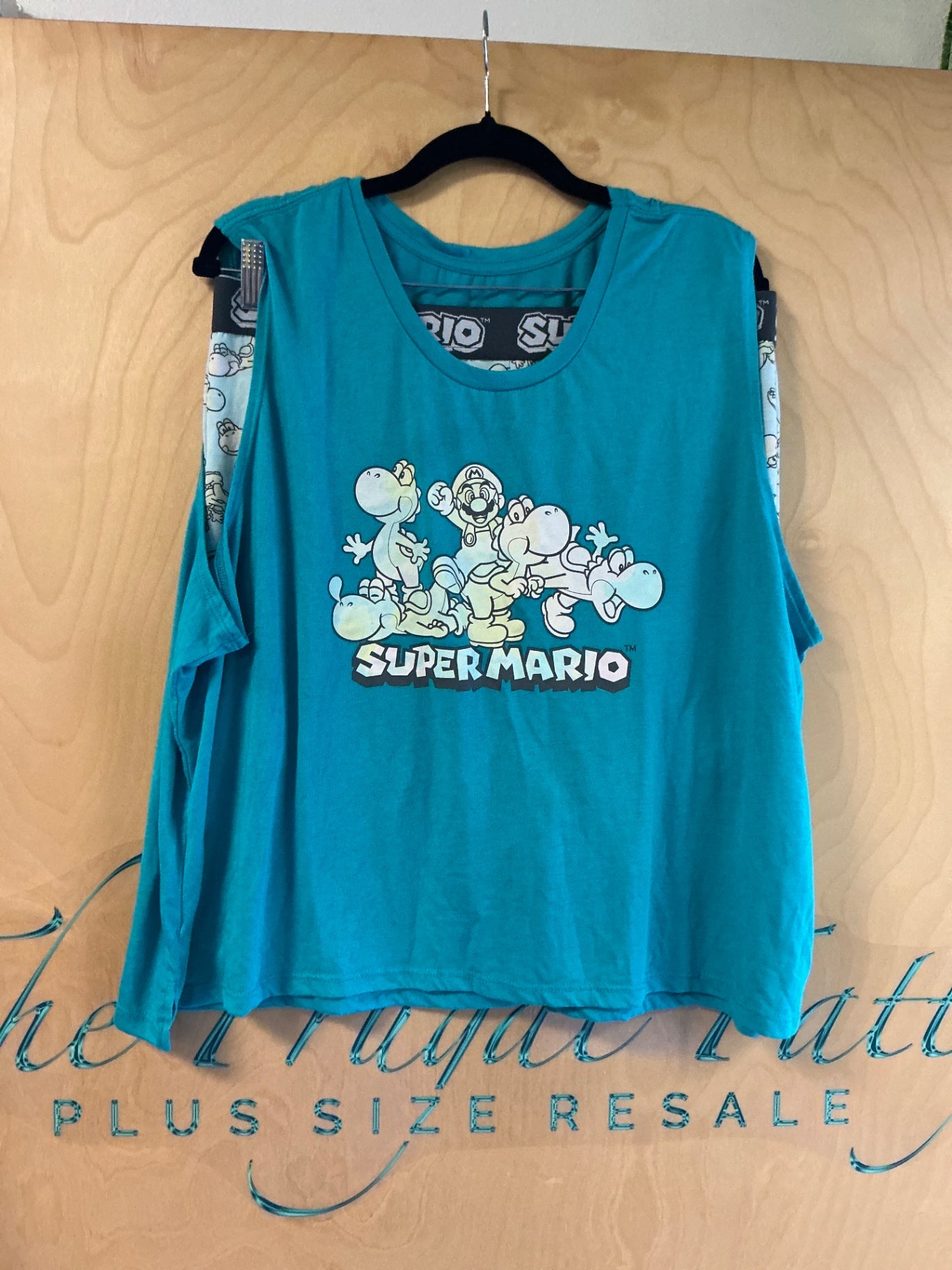 Super Mario Pajama Tank/Shorts Set - Turquoise - 3X