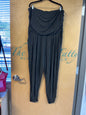 Heart Hips Strapless Romper - Dark Gray - 3X