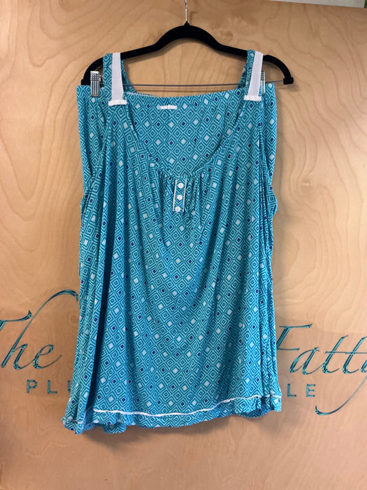 George Pajama Tank/Shorts Set - Blue - 3X