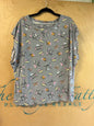 Tom & Jerry Pajama Shirt/Shorts Set - Gray - 3X