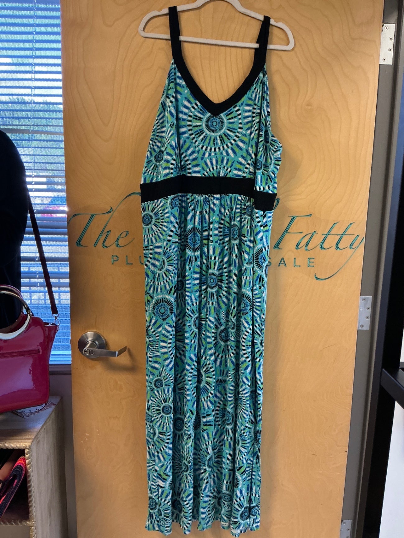 Lane Bryant Cacique Maxi Dress - Blue with black accents - 26/28