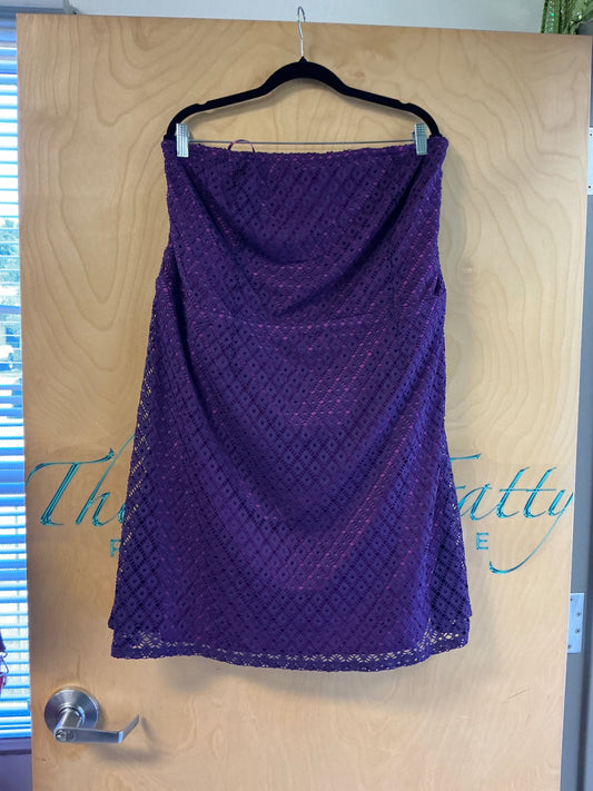 Lane Bryant Strapless Dress - Purple - 26 NWT