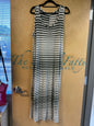 Pinc Maxi Dress - Black and White - 2X