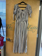 Vibe Dress - Beige with black stripes - 2X