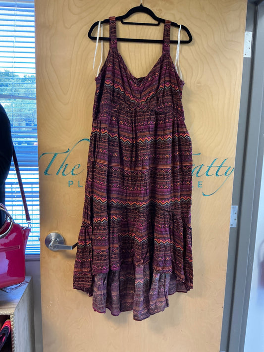 Jessica Simpson Dress - Multicolored (primarily shades of purple, pink, and orange) - 3X