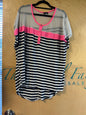 Siren Lily Blouse - Multicolor (Pink, Black, White, Transparent) - 2X