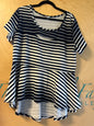 Discreet Tunic - Black and white - 3X