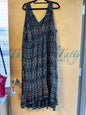 Jessica Simpson Dress - Dark Blue with Pink and White Pattern - 3X