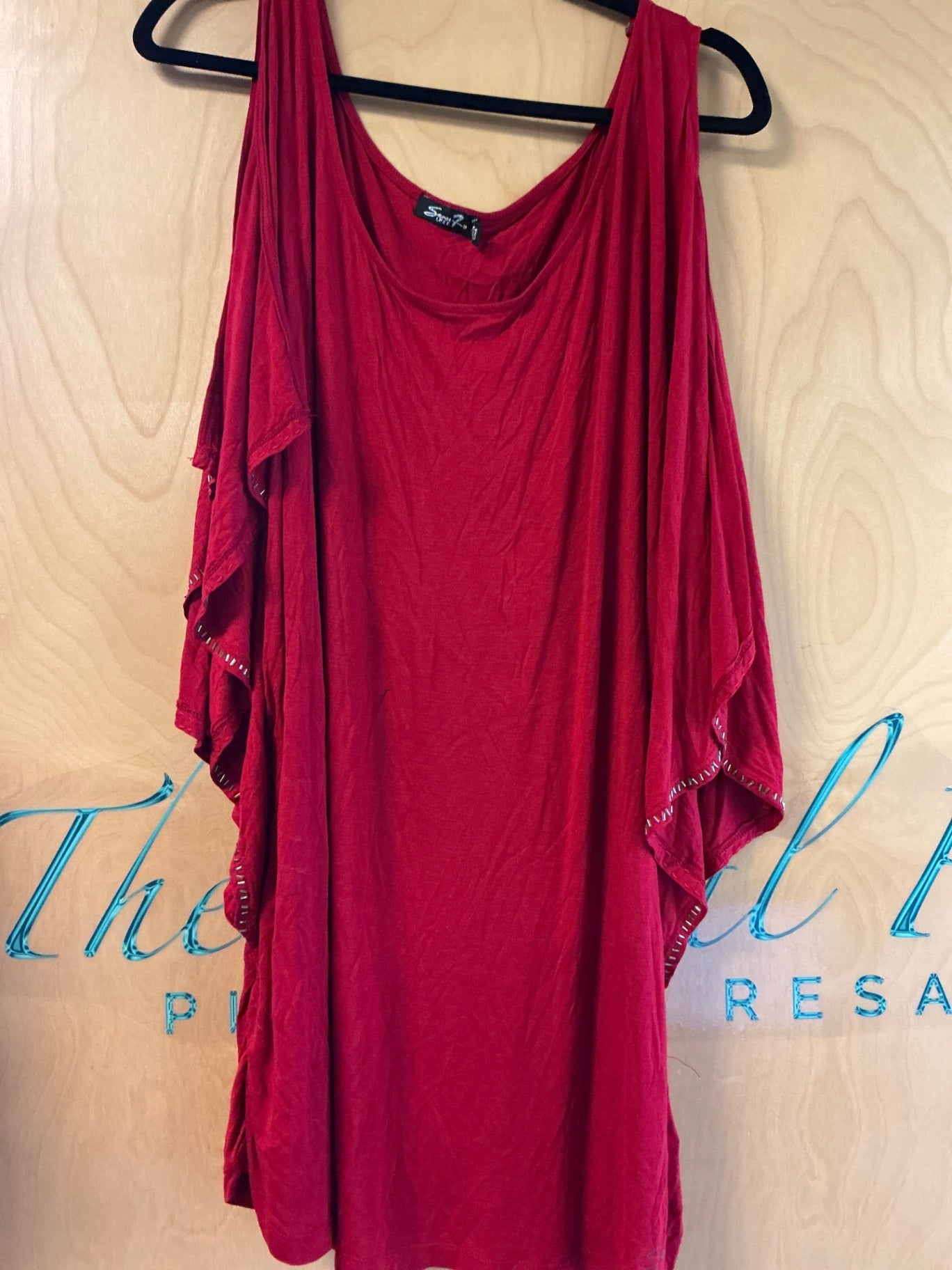 Seven7 Sleeveless Top - Red - 22/24