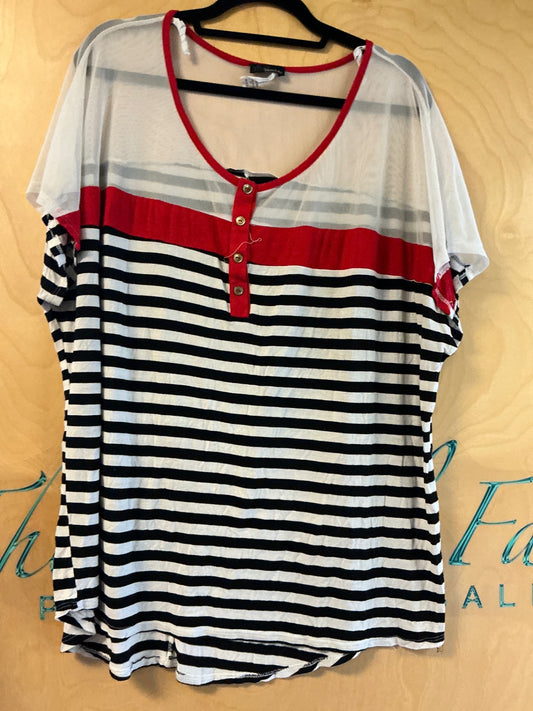 Unbranded or generic Blouse - Multicolor (White, Red, Black) - 2X