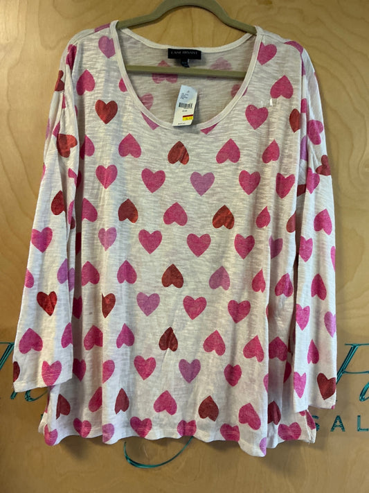 LANE BRYANT Blouse - Multiple shades of pink, red, and purple on a light background - 22/24