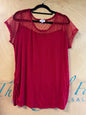 Siren Lily Sleeveless Blouse - Red - 2X