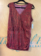 NY&C Sleeveless Top - Red with gold accents - XL