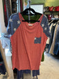 Lovely J T-Shirt - Red and Blue with white stars -