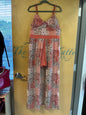No Boundaries Skirted Romper - Pink, Red, Brown, White - XXXL