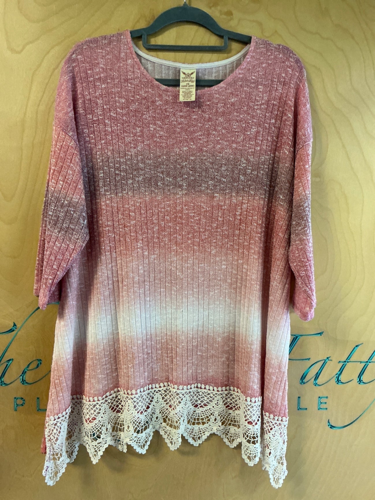 Faded Glory Blouse - Pink - 2X