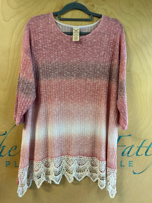 Faded Glory Blouse - Pink - 2X