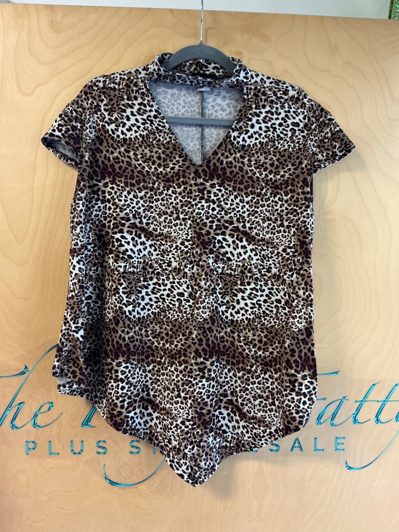 Velocity Blouse - Leopard print (brown, black, and cream) - 3X