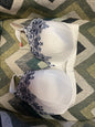 Lane Bryant Cacique Lightly Lined Full Coverage Bra - White with Blue Patterns - 42G NWT