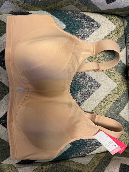 Lane Bryant Livi Max Support Underwire Sports Bra - Beige - 40DDD