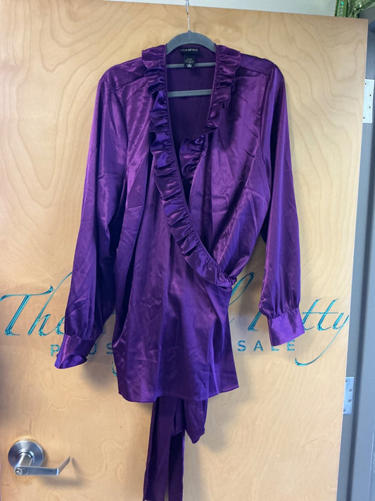 Lane Bryant Wrap Blouse - Purple - 22/24 NWOT