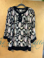 DressBarn Blouse - Multicolored (mainly black, white, pink, beige) - 1X