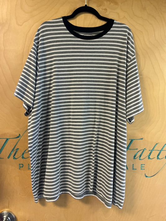 Foundry T-Shirt - Gray and white striped - 3XL