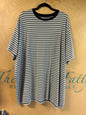 Foundry T-Shirt - Gray and white striped - 3XL