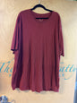 Mutual Weave T-Shirt - Burgundy - 3XL