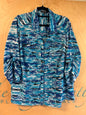 NOTATIONS Blouse - Blue multi-color - 2X