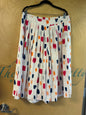 Lane Bryant Culottes - White with multicolored dots (red, orange, navy blue) - 14/16
