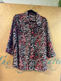 NOTATIONS Blouse - Multicolor (Black, White, Red, Beige) - 2X