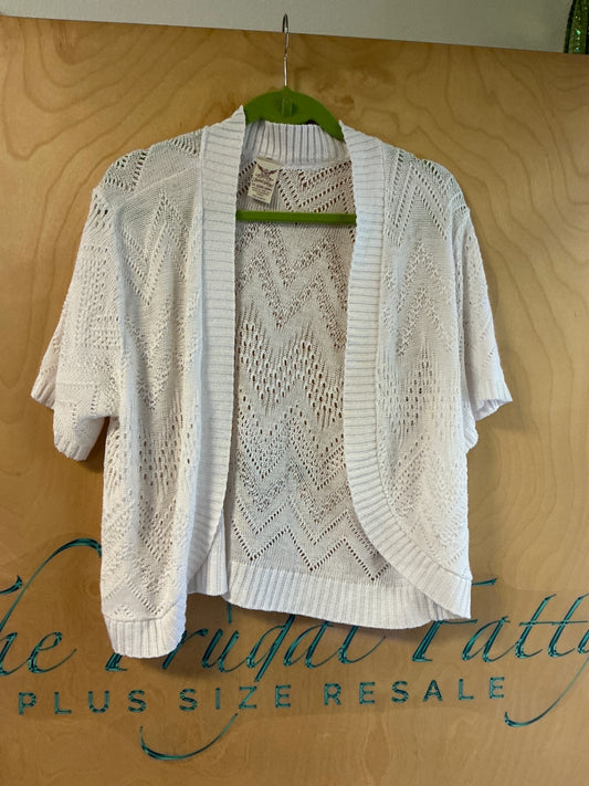 Faded Glory Cardigan - White - 3X