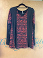 Now N Forever Long Sleeve T-Shirt - Red and Black - 1X