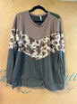 Now N Forever Long Sleeve T-Shirt - Brown, beige, dark gray - 1X
