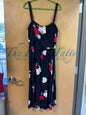 Lane Bryant Dress - Navy blue with white and pink floral print - 22/24 NWT