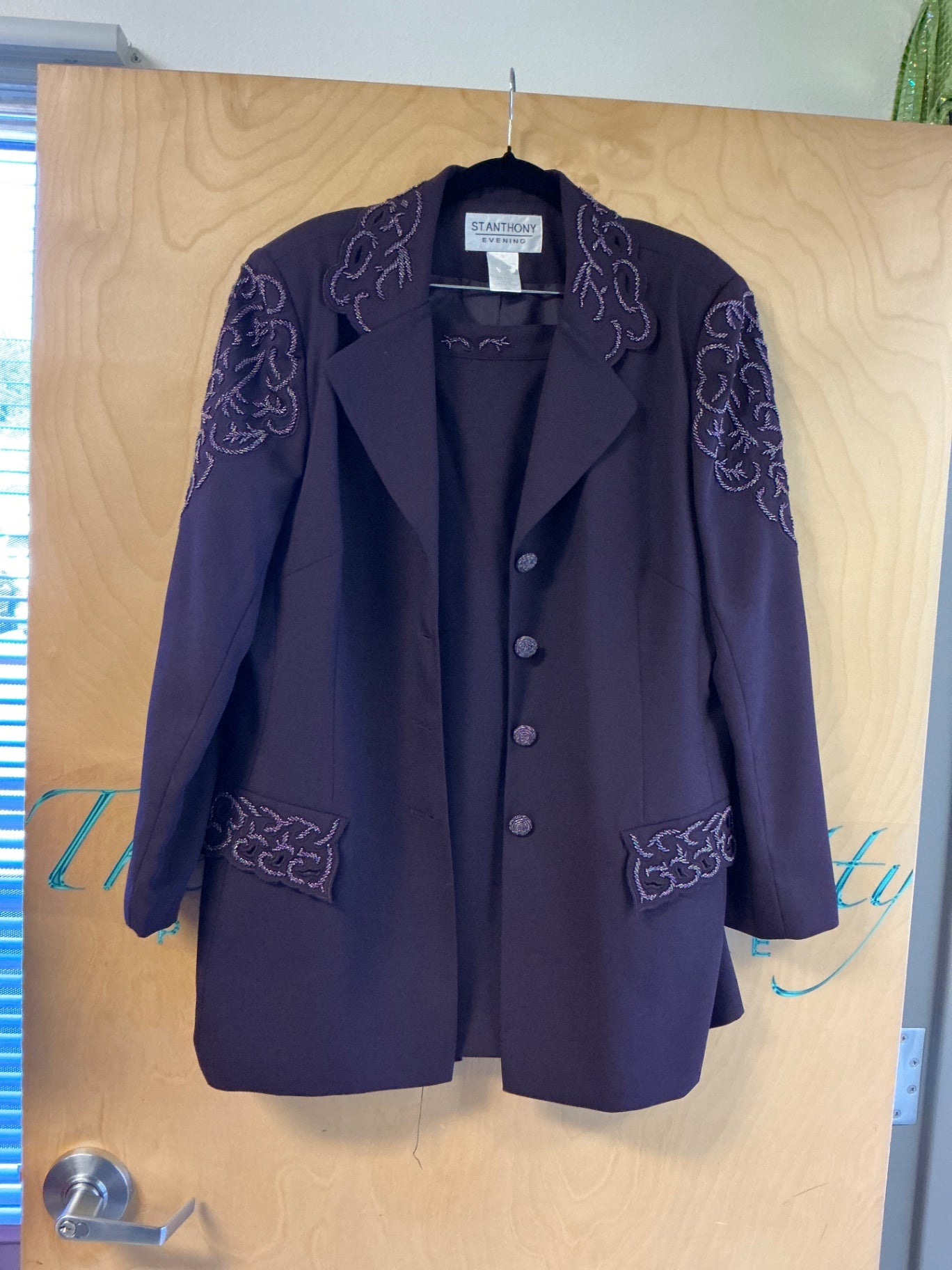 St. Anthony Evening Skirt Suit Set - Dark purple - 16