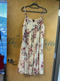 TORRID Dress - Cream with pink and dark green floral pattern - 2 NWT