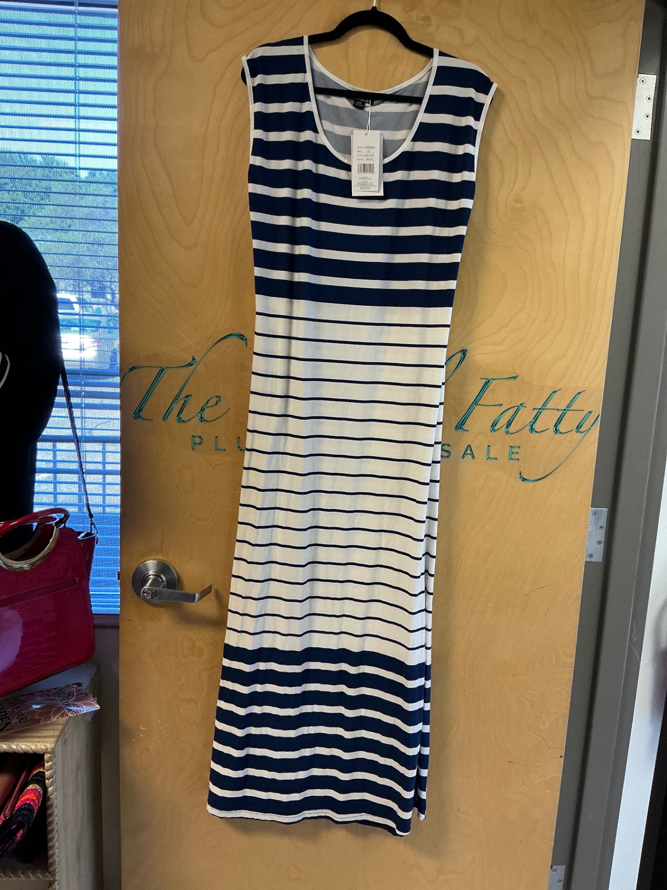 Relaxx Maxi Dress - Navy blue and white - 3X NWT