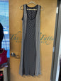 Relaxx Maxi Dress - Navy Blue and White - 2X