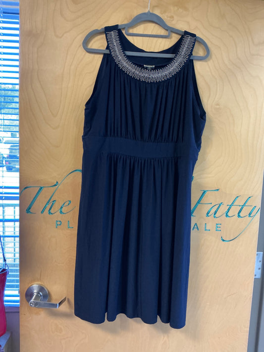 Haani Sleeveless Dress - Navy blue - 3X