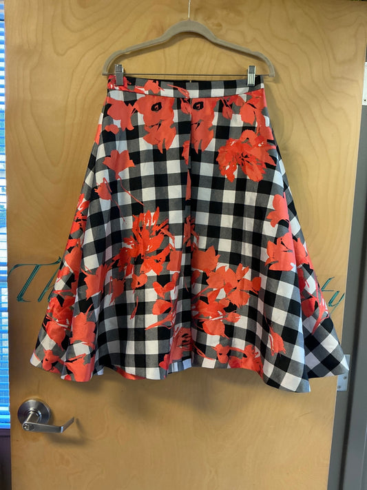 Lane Bryant Skirt - Black, White, Red - 24 NWOT