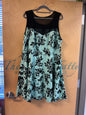 Trixxi Dress - Aqua and Black - 3X