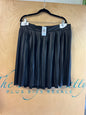 Torrid Pleated Pleather Skirt - Black - 3 NWT