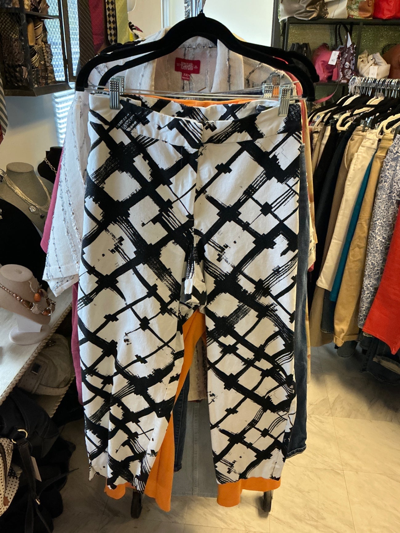 Lane Bryant Pants - Black and white with orange accents - 26