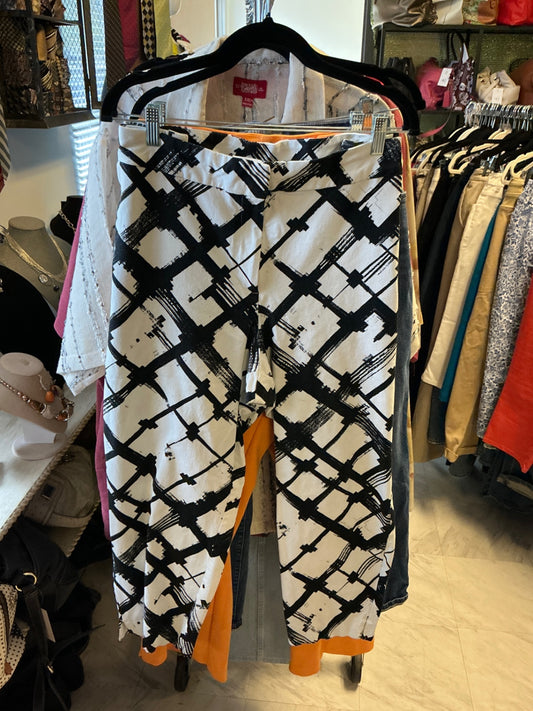 Lane Bryant Pants - Black and white with orange accents - 26