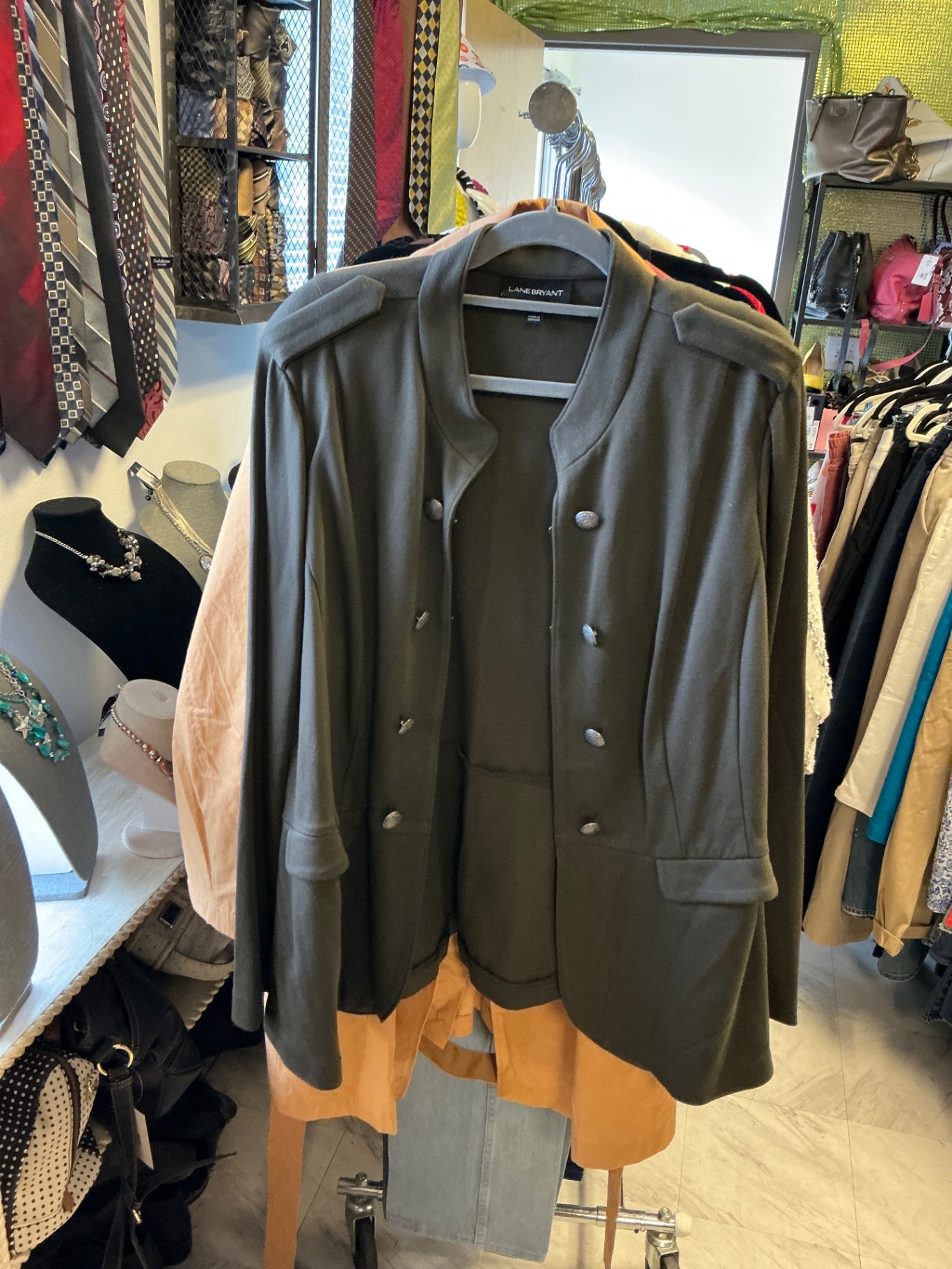 Lane Bryant Blouse - Olive Green - 28