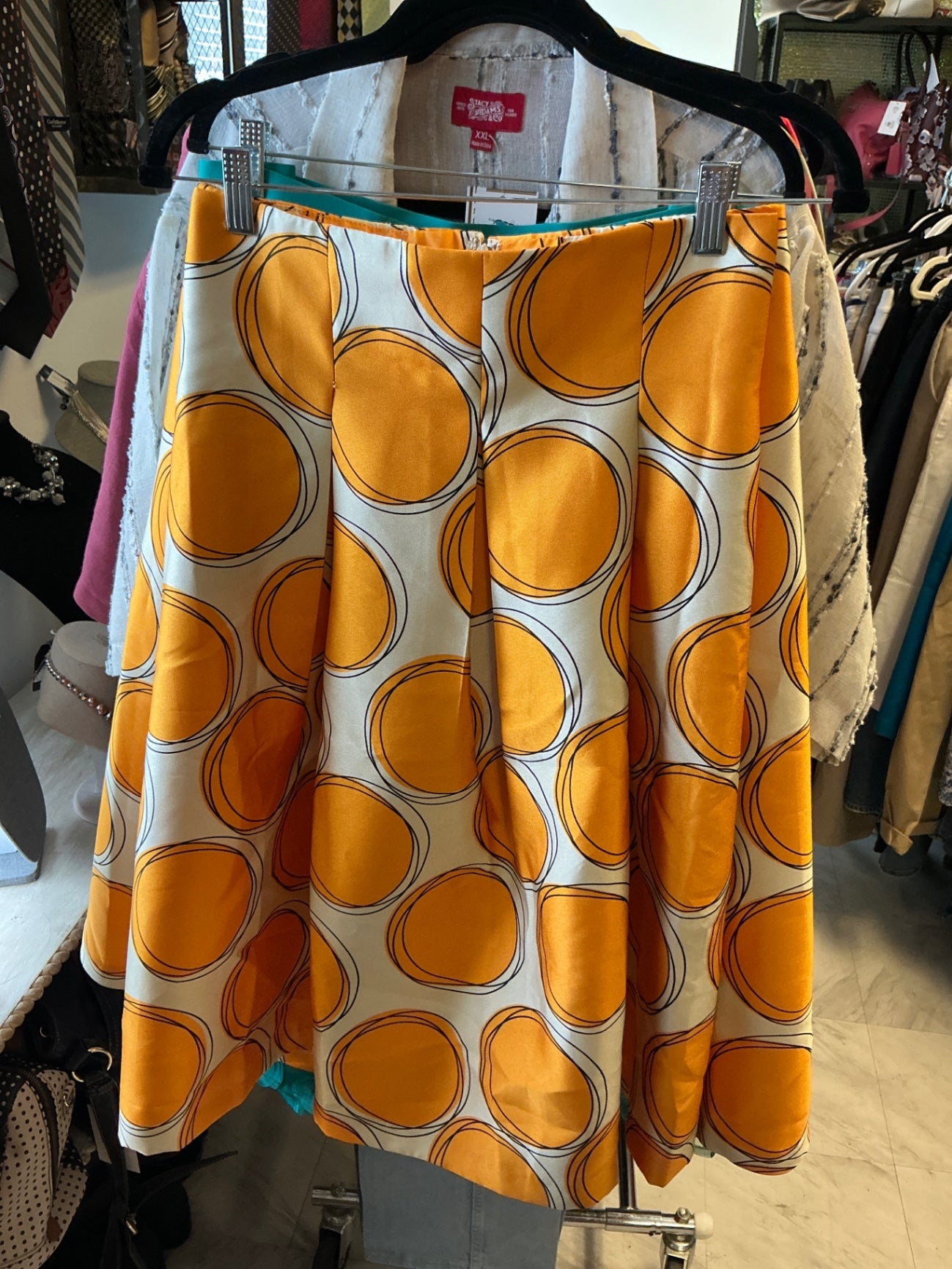 Lane Bryant Skirt - Orange and cream - 24