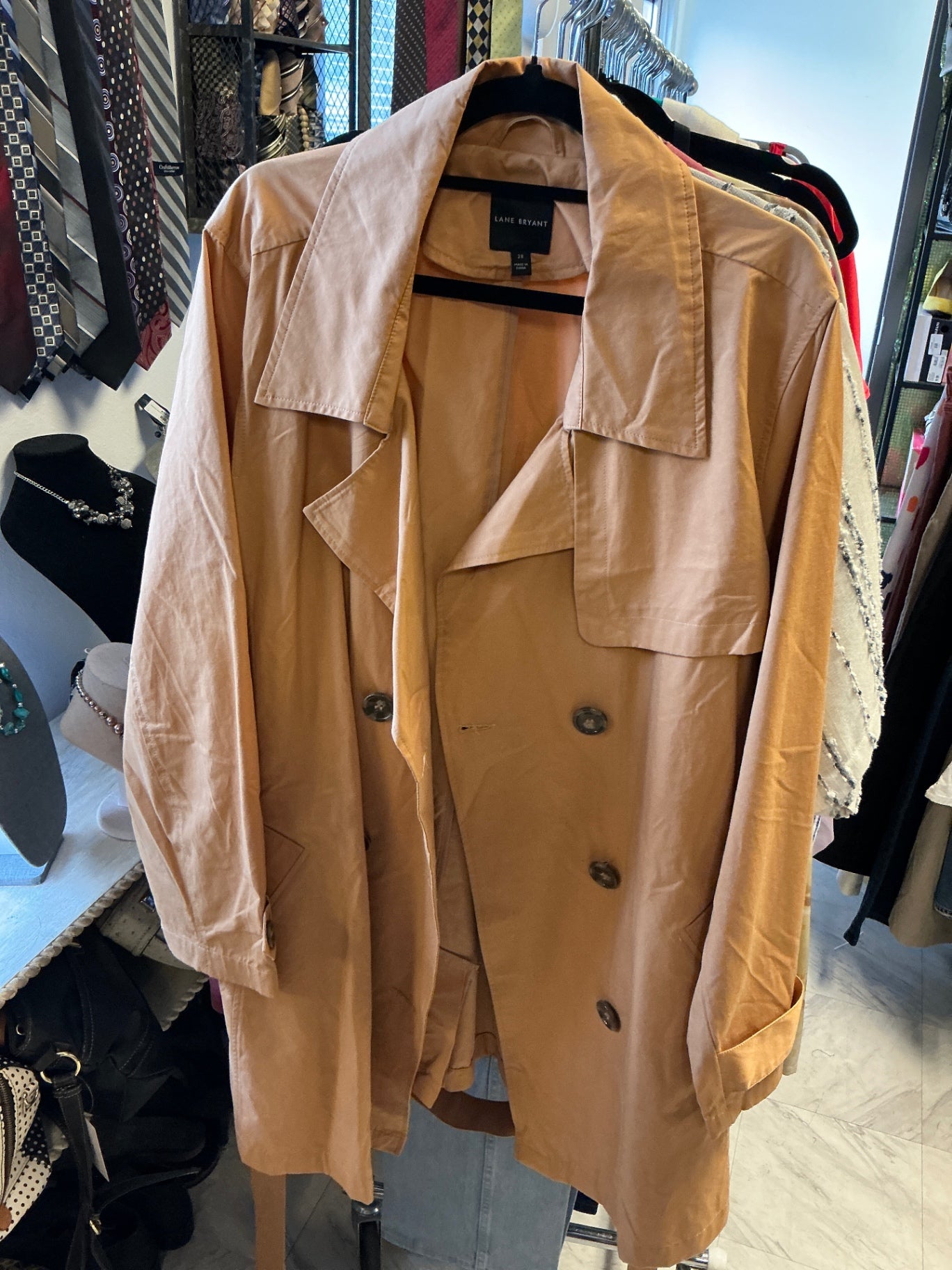 Lane Bryant Trench Coat - Beige - 28